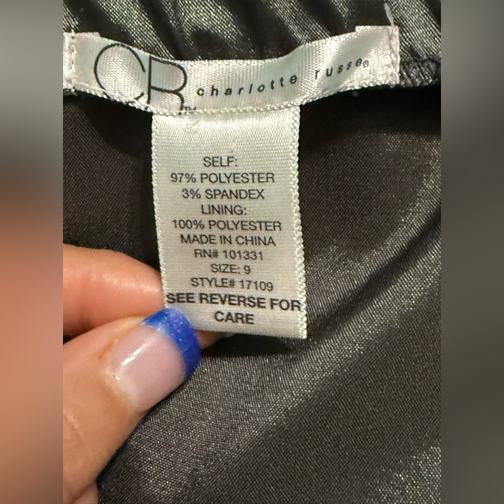 Charlotte Russe Olive Green Satin Strapless Party Dress - Picture 3 of 3
